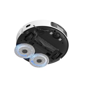 Система мытья полов DuoScrub™ оснащена двумя высокоскоростными вращающимися насадками из волокна для швабр, которые обеспечивают эффективное удаление пылипутем чистки под давлением, уменьшая образование пятен от воды на различных типах напольных покрытий. Резервуар дляводы объемом 300 мл обеспечивает длительную уборку, а время работы 155 мин гарантирует тщательную очистку.