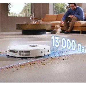 Оцените впечатляющую мощность всасывания 13 000 Па, которая позволяет легко собирать мусор и удалять въевшиеся загрязнения, чтобы ваш дом оставался безупречно чистым