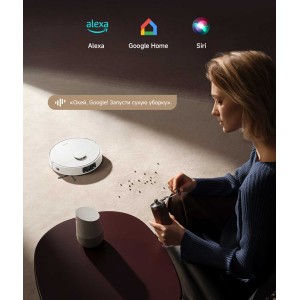 Полная совместимость с голосовым управлением   Воспользуйтесь возможностями уборки с поддержкой голосового управления.