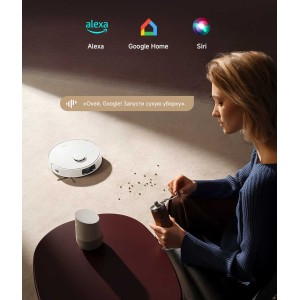 Полная совместимость с голосовым управлением   Воспользуйтесь возможностями уборки с поддержкой голосового управления.