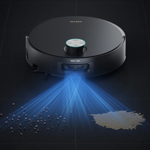 Dreame X60 Master использует продвинутую систему разделения сухой и влажной уборки. Робот автоматически управляет положением ключевых элементов: боковой щётки, основной щётки и моющего модуля. При сухой уборке швабра поднимается, а щётки опускаются, что позволяет эффективно собирать пыль без контакта с влагой. В режиме мытья пола, наоборот, щётки приподнимаются, а моющий модуль опускается, предотвращая смешивание грязи и образование разводов. Такой подход позволяет избежать типичной проблемы гибридных роботов, когда сухой мусор и вода смешиваются, оставляя разводы и снижая качество уборки.