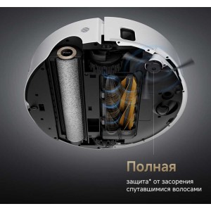 Система HyperStreamT™ оснащена двумя щетками, которые позволяют собирать волосы длиной до 30 см без спутывания. Эти щетки также обеспечивают плотный контакт с твердыми напольными покрытиями для более тщательной очистки