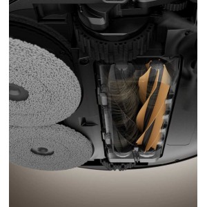 Система HyperStreamTM с двумя щетками разработана для 100% уборки спутавшихся волос. Она без труда справляется с прядями длиной до 30 см*. Высокая мощность всасывания в сочетании с резиновой щеткой со щетиной и резиновой щеткой из термопластичного полиуретана позволяет эффективно убирать волосы со всех типов напольных покрытий с минимальным уровнем шума, обеспечивая тщательную и тихую уборку во время каждого сеанса.