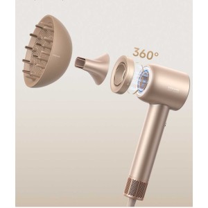 Фен Hair Glory Mix упрощает сушку волос благодаря наличию различных магнитных насадок: концентратор для разглаживания выпрямляет волосы, насадка-диффузор формирует локоны, а уникальная насадка-ароматизатор придает волосам приятный аромат.